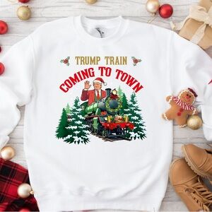Trump Train crewneck Sweatshirt for the Holidays womenswear
